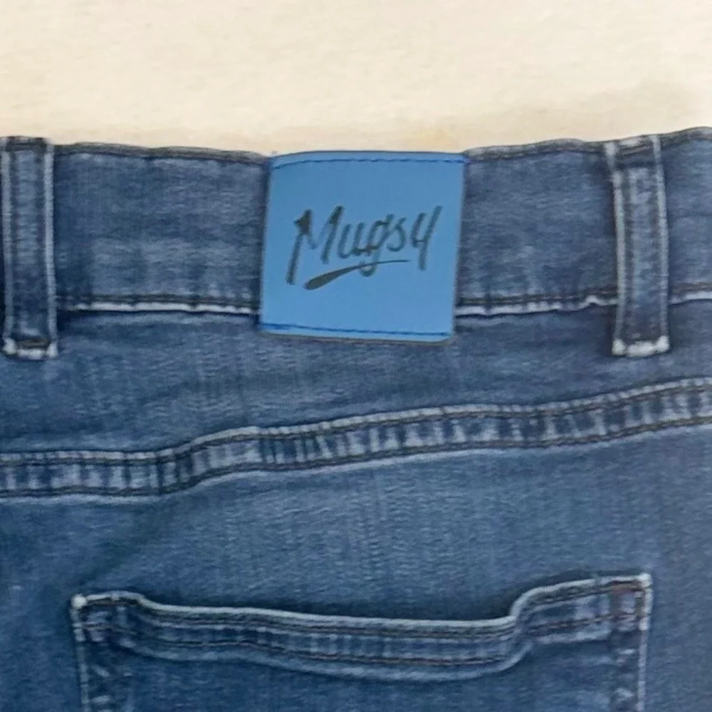 Mugsy Lake Shore Jeans Mens 36x30 Blue Slim Straight Stretch FLX3NLA Comfort